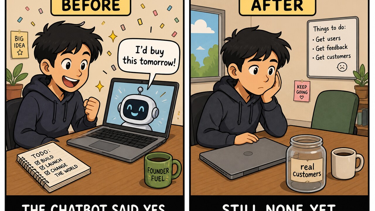 A chatbot yes is not a customer — write none yet until a real person spends time or money